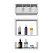 Conjunto Kit 3 Nichos Prateleiras Decorativas Branca para Banheiro