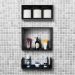 Conjunto Kit 3 Nichos Prateleiras Decorativas Preta para Banheiro