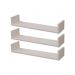 Kit 3 Prateleiras Nichos em U 60 x 15cm Branca Suporte Invisível