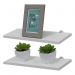 Kit Com 2 Prateleiras Brancas 40x20cm Com Suporte Tucano
