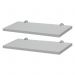 Kit Com 2 Prateleiras Brancas 40x20cm Com Suporte Tucano