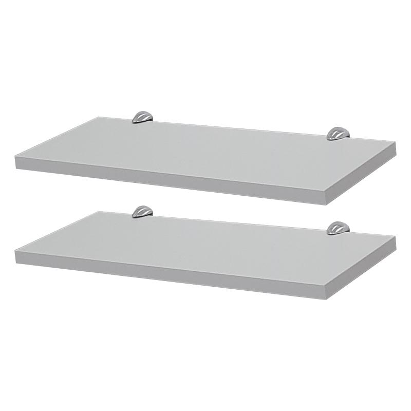Kit Com 2 Prateleiras Brancas 40x20cm Com Suporte Tucano
