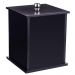 Lixeira Quadrada Preta Para Banheiro 26cm Capacidade 6,2l