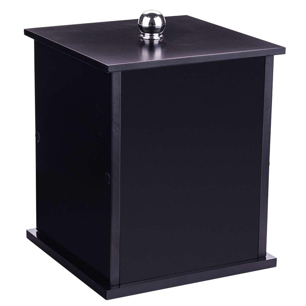 Lixeira Quadrada Preta Para Banheiro 26cm Capacidade 6,2l