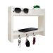 Porta Chave de Parede Suporte para Chaveiro Decorativo Branco