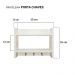 Porta Chave de Parede Suporte para Chaveiro Decorativo Branco