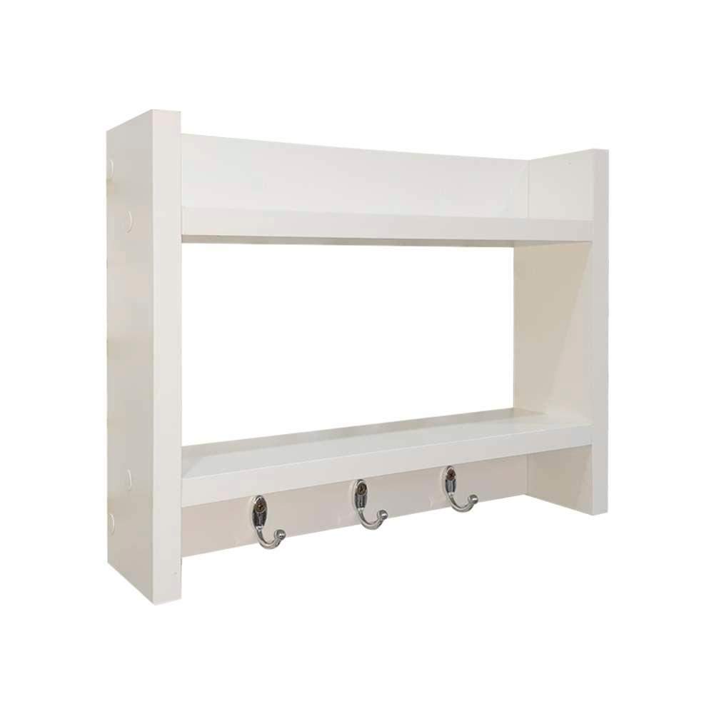 Porta Chave de Parede Suporte para Chaveiro Decorativo Branco