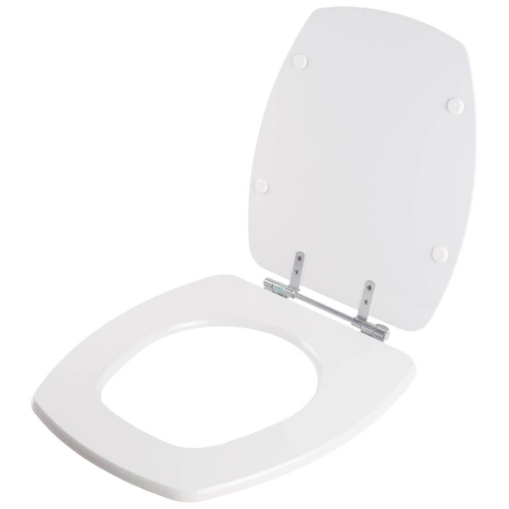 Tampa de Vaso Acrilico Perola Branco para Bacia Pettra