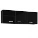 Armario Aereo 3 Portas 120 cm 843 Preto POQQ