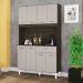 Armario Cozinha Kit Cassia Com 8 Portas e 1 Gaveta Chocolate/Off White