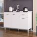 Balcão 120cm 3 Portas 1 Gaveta Branco  - Poquema