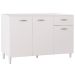 Balcão 120cm 3 Portas 1 Gaveta Branco  - Poquema