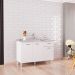 Balcao Pia 120cm 3 Portas 434 Branco POQQ