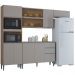 Cozinha Compacta 250 cm Balcao 705 Damasco Off White POQQ