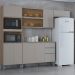 Cozinha Compacta 250 cm Balcao 705 Damasco Off White POQQ
