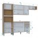 Cozinha Compacta 250 cm Balcao 705 Damasco Off White POQQ