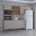 Cozinha Compacta 250 cm Balcao 705 Damasco Off White POQQ