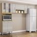 Cozinha Compacta 8 Portas 244 cm 506 Damasco Off White POQQ