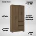 Guarda Roupa Solteiro 4 Portas 91 cm 948 Castanho POQQ