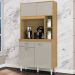 Kit Armario Cozinha 4 Portas 881 Damasco Off White POQQ