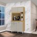 Kit Armario Cozinha 4 Portas 881 Damasco Off White POQQ