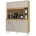 Kit Armario Cozinha 5 Portas 882 Damasco Off White POQQ