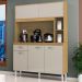 Kit Armario Cozinha 5 Portas 882 Damasco Off White POQQ