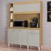Kit Armario Cozinha 5 Portas 883 Damasco Off White POQQ