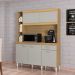 Kit Armario Cozinha 5 Portas 883 Damasco Off White POQQ