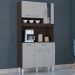Kit Armario Cozinha 6 Portas 558 Chocolate Off White POQQ