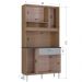 Kit Armario Cozinha 6 Portas 558 Damasco Off White POQQ