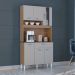 Kit Armario Cozinha 6 Portas 558 Damasco Off White POQQ