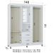 Roupeiro 4 Portas Com Espelho 966 Branco POQQ
