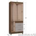 Roupeiro Solteiro 3 Portas 835 Castanha Off White POQQ
