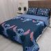 Edredom Casal Stitch Disney 200x220cm 100% Algodão Big Stitch Blue