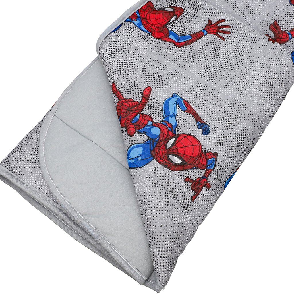 Edredom Solteiro Homem Aranha Marvel 150x220cm 100% Algodão Spider Wall Cinza