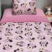 Edredom Solteiro Mickey &amp; Minnie Disney Malha 100% Algodão 150x220cm Big Minnie/Rosa Cravo