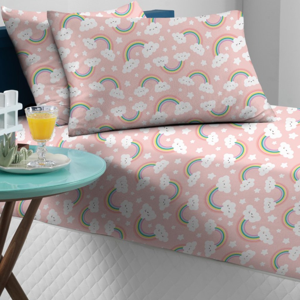 Fronha Avulsa Doce Vida Kids 48x68cm Malha 70% Algodão 30% Poliéster Nuvem