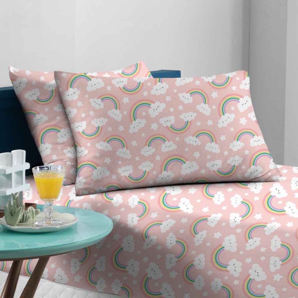 Fronha Avulsa Doce Vida Kids 48x68cm Malha 70% Algodão 30% Poliéster Nuvem