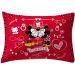 Fronha Avulsa Mickey e Minnie 100% Algodão 48x68cm Vermelho