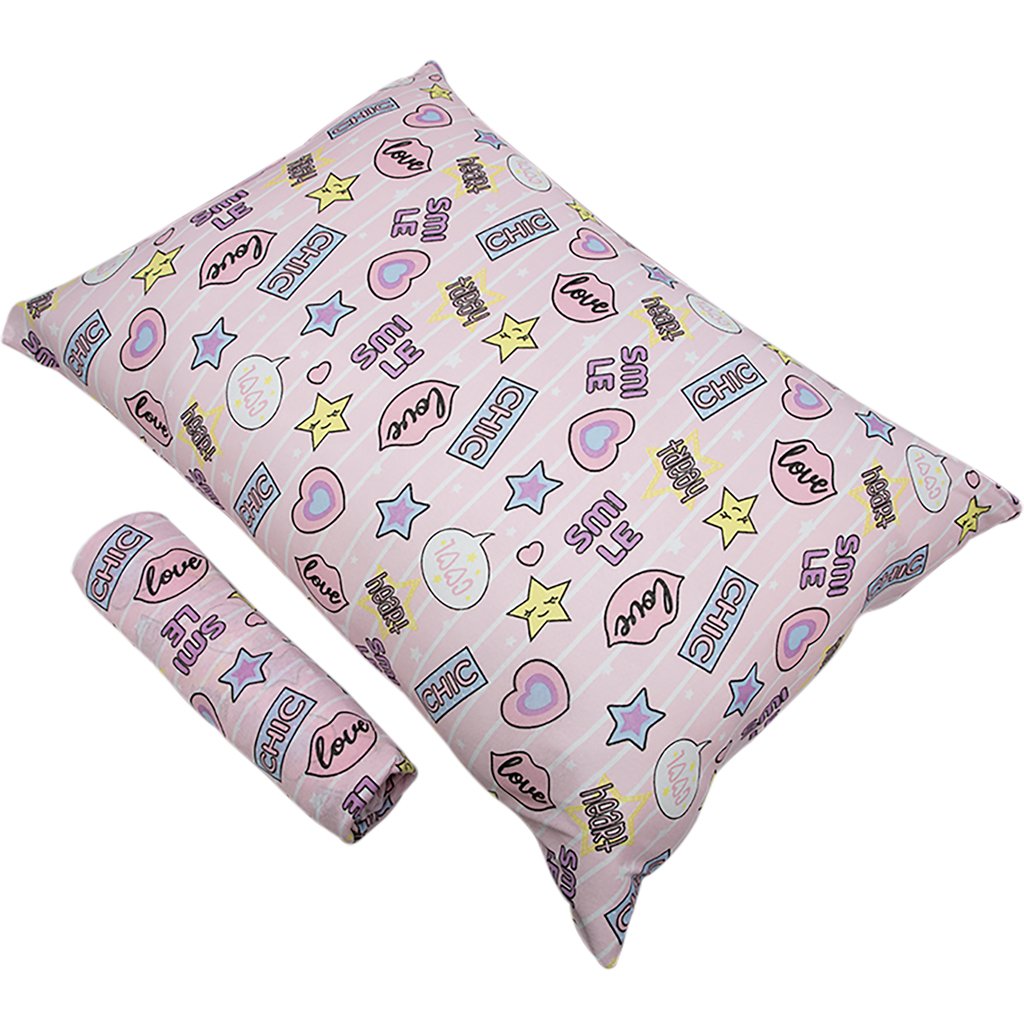 Jogo de Cama Solteiro Kids 2 Pçs Doce Vida Malha 70% Algodão 30% Poliéster Chic Love