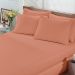 Lençol Malha Liso com Elástico Queen Laranja Linha Cores Portallar 1 peça