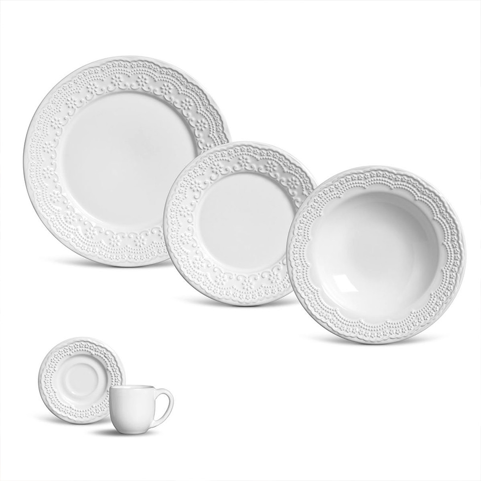 Aparelho de Jantar com 20 Peças Madeleine Branco