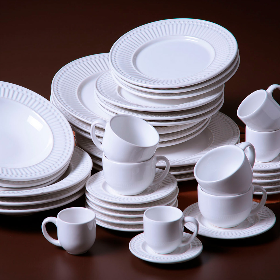 Aparelho de Jantar com 30 Peças Roma Branco