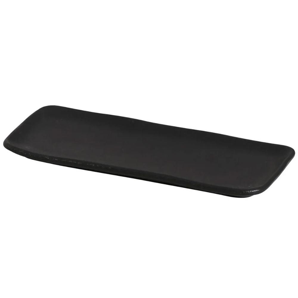 Kit 24 Travessas Cerâmica 22x9cm Orgânico Preto Matte Buffet Restaurante Porto Brasil