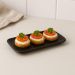 Kit 24 Travessas Cerâmica 22x9cm Orgânico Preto Matte Buffet Restaurante Porto Brasil