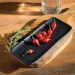 Kit 24 Travessas Cerâmica 22x9cm Orgânico Preto Matte Buffet Restaurante Porto Brasil