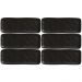 Kit 6 Bandejas Cerâmica Servir Sushi Sashimi 33x13cm Preto Travessa Porto Brasil