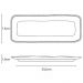Kit 6 Bandejas Cerâmica Servir Sushi Sashimi 33x13cm Preto Travessa Porto Brasil