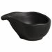 Kit 60 Molheiras 40ml Restaurante Japonês 8x6cm Cerâmica Orgânico Preto Matte Buffet Porto Brasil Oval